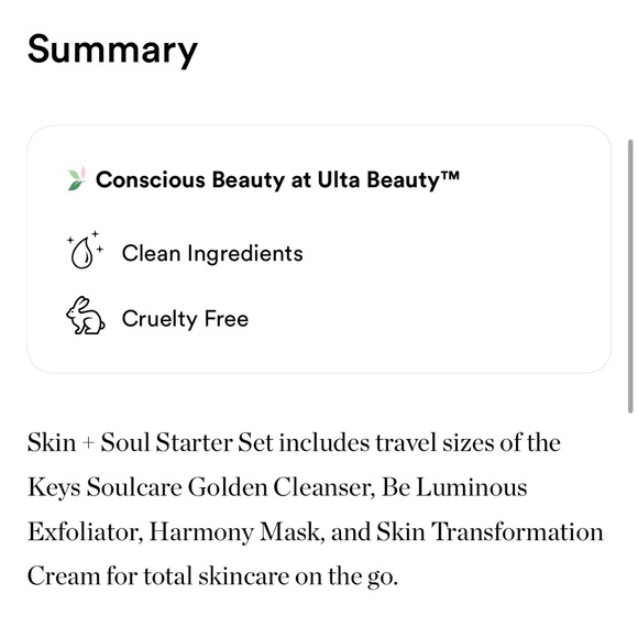 New In Box Keys Soulcare Skin + Soul Starter Set - Picture 6 of 12